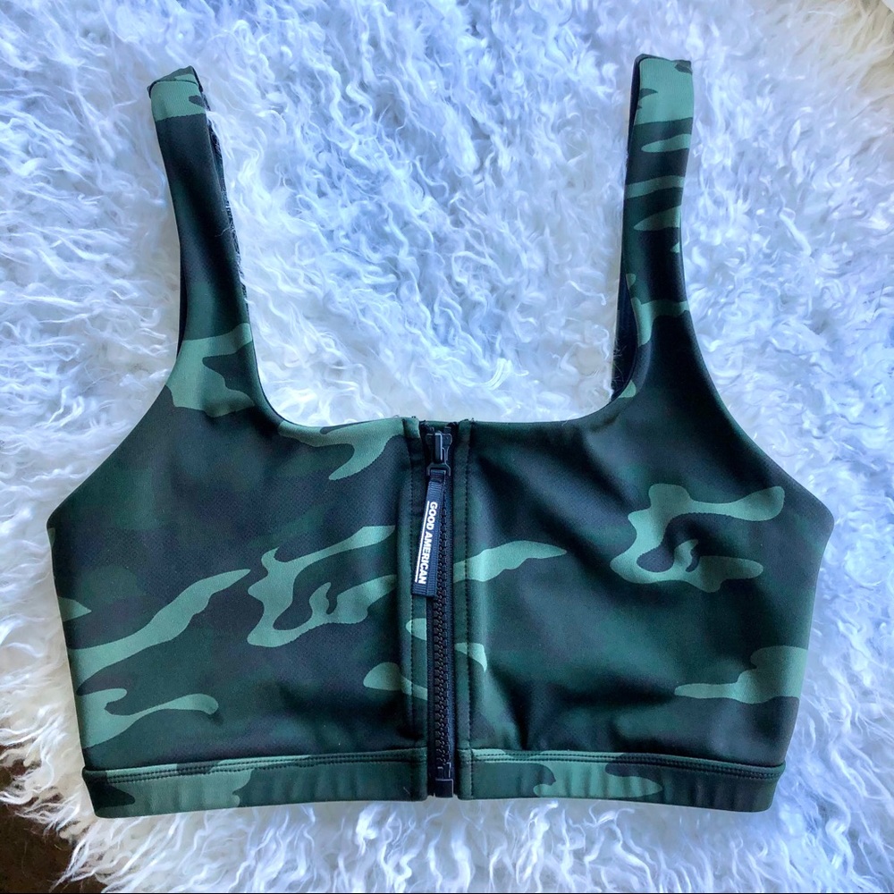 NWOT! Good American Camo Sports Bra